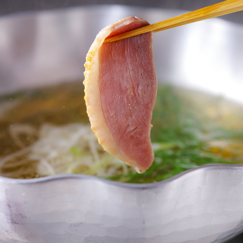 合鴨と葱の出汁しゃぶ