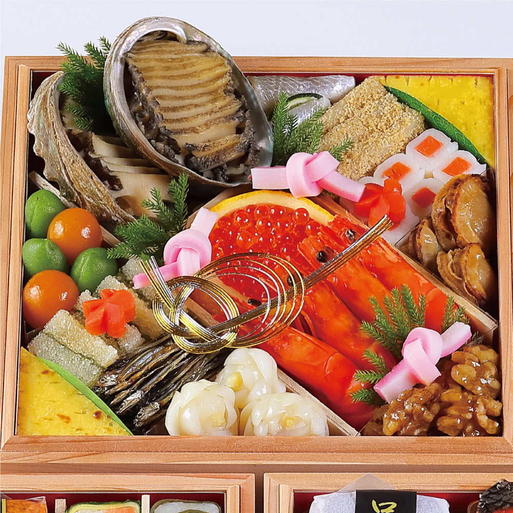 【本店】和おせち 三段 木箱(4人前)