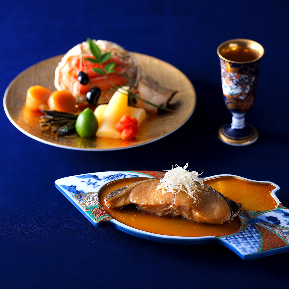 下鴨茶寮×カネシメ髙橋水産 冷凍コラボおせち二段(2~3人前)