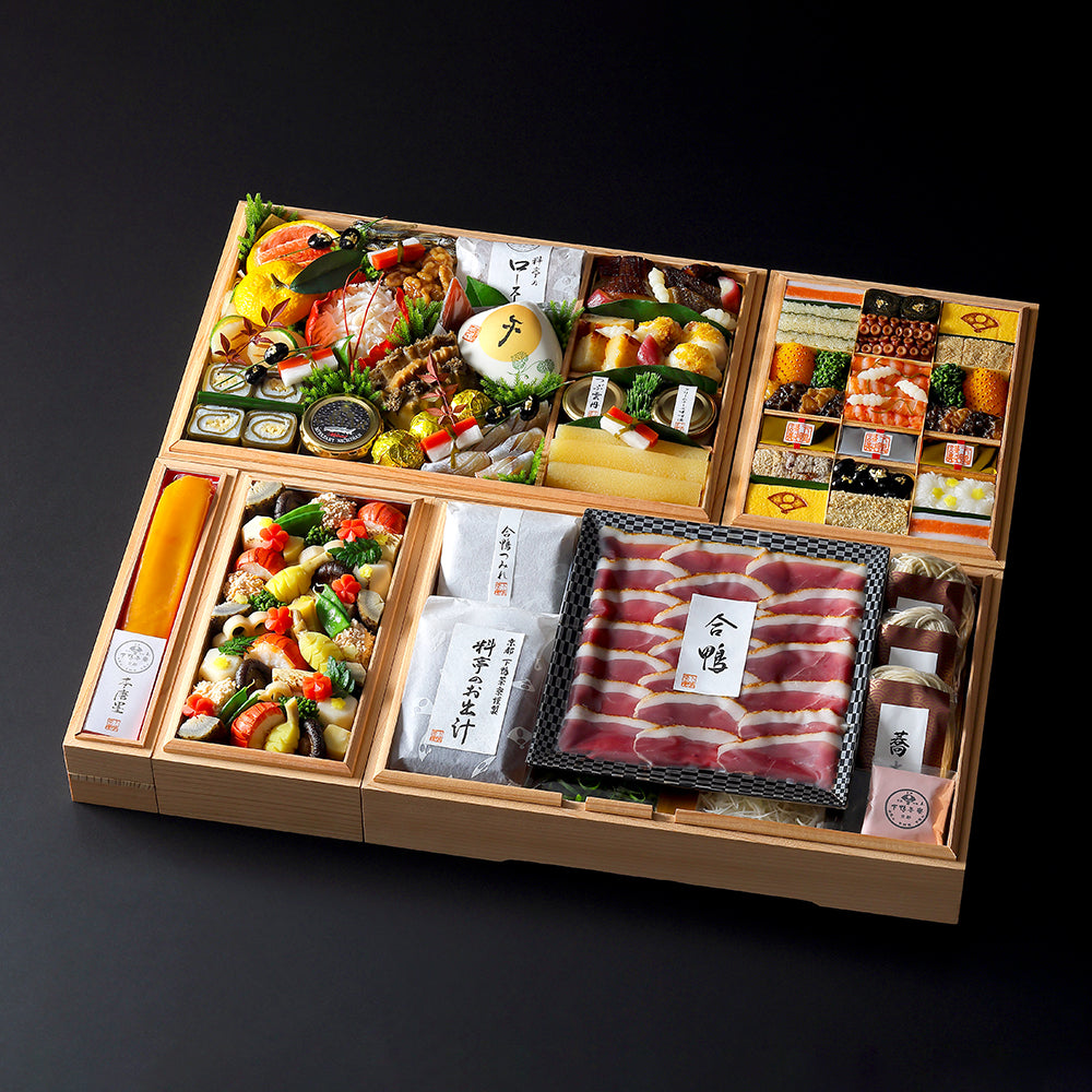 【本店】特製和おせち 二段+合鴨鍋