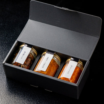 山海の幸 「京都ぽーくの豚味噌・焼き鯖ひじき・明太子なめ茸」