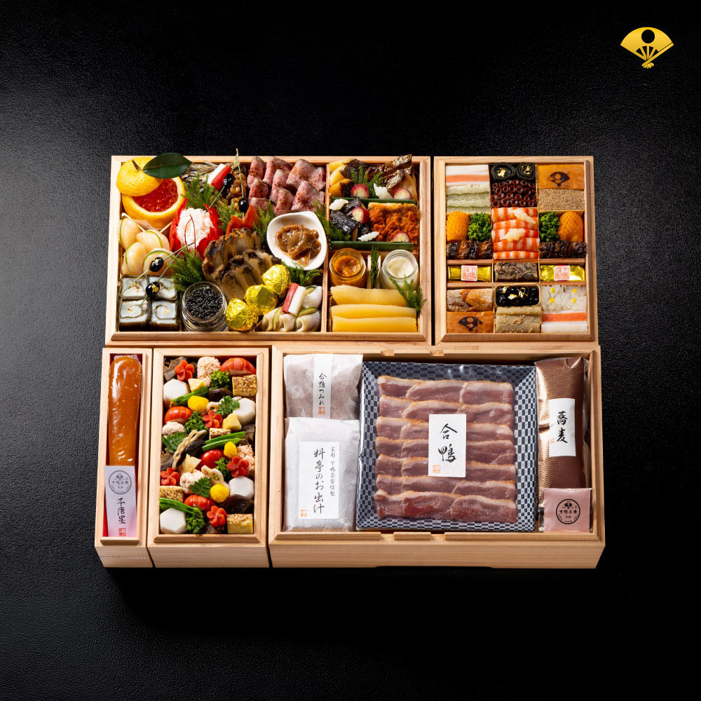【本店】特製和おせち 二段＋合鴨鍋(4～5人前)